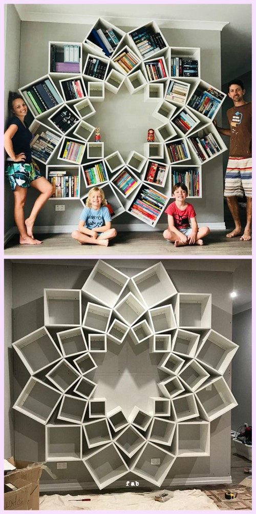 DIY Mandala Bookshelf By Jessica and Sinclair