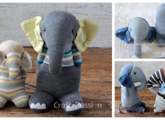 DIY Sock Elephant Free Sew Pattern Tutorial DIY Sock Elephant Free Sew Pattern Tutorials
