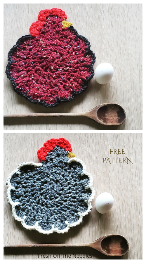 Easter Chicken Potholder Free Crochet Patterns