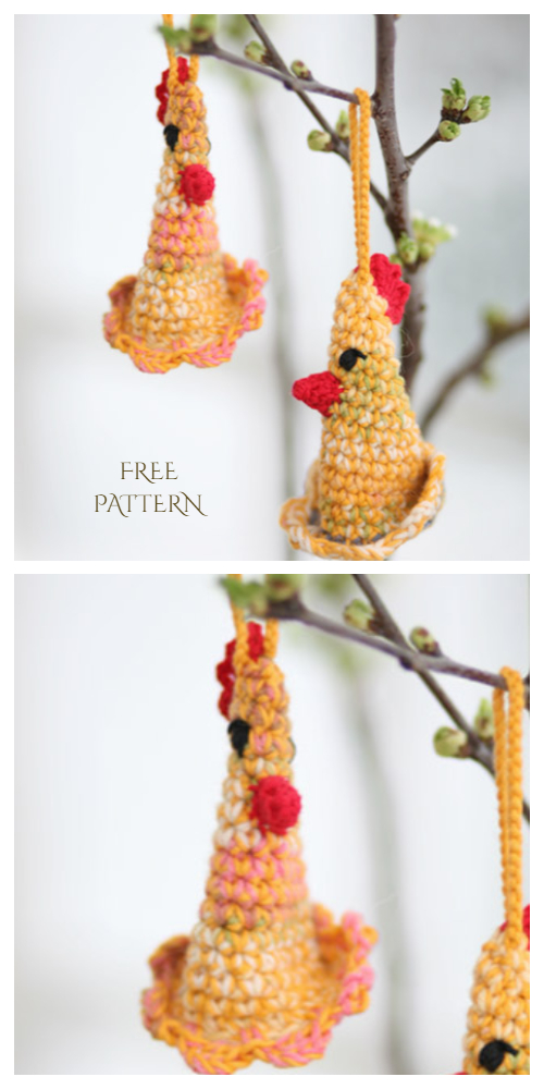 Crochet DROPS Easter Chickens Amigurumi Free Pattern