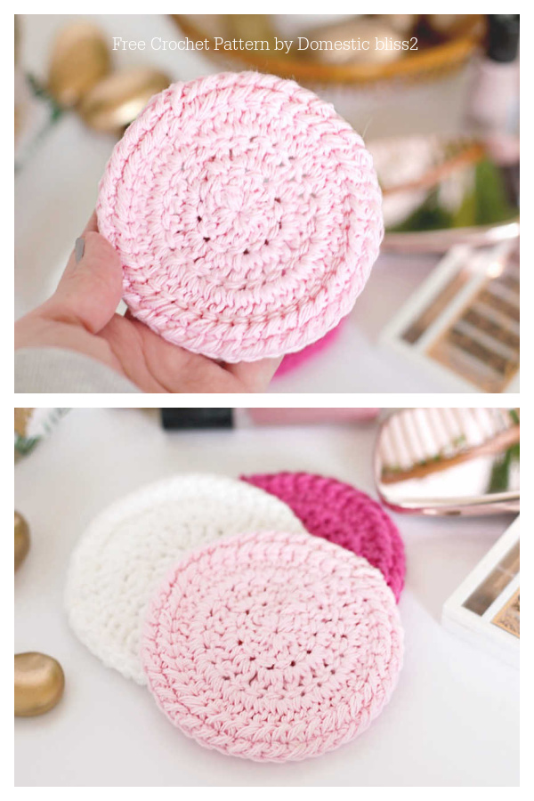 Easy Reusable Cotton Face Scrubbie Free Crochet Patterns