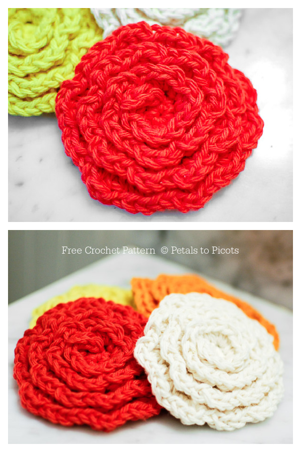 Flower Face Cleansing Pads Free Crochet Pattern