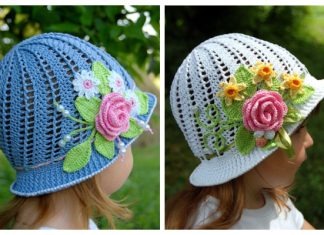 Girls Panama Spiral Sun Hat Free Crochet Pattern + Video Girls Panama Spiral Sun Hat Free Crochet Pattern + Video