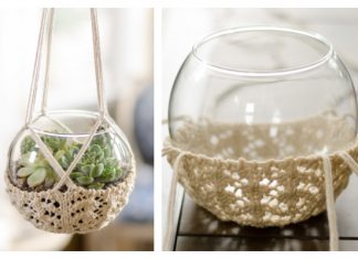Knit Terrarium Hanger Free Knitting Pattern Knit Terrarium Hanger Free Knitting Pattern