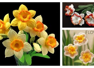 Spring Daffodil Flower Free Crochet Patterns and Paid