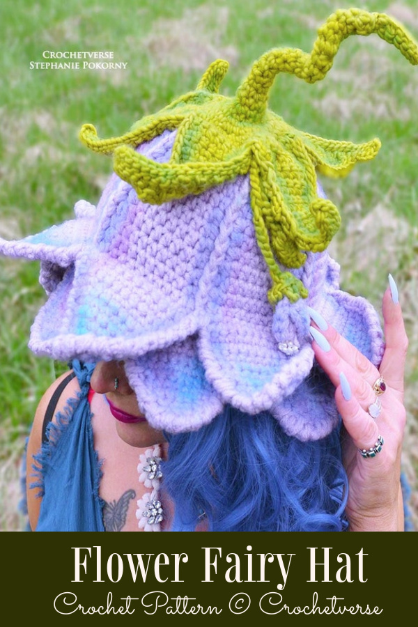 Fantasy Flower Fairy Hat Crochet Pattern