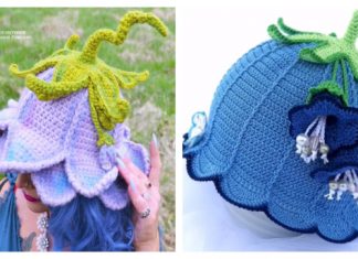 Girls BlueBell Flower Hat Free Crochet Pattern & Paid Girls BlueBell Flower Hat Free Crochet Pattern & Paid