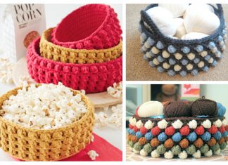 Bobble Stitch Basket Free Crochet Patterns Bobble Stitch Basket Free Crochet Patterns