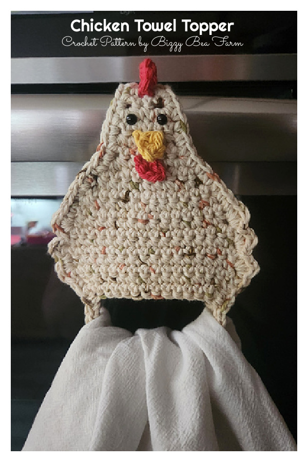 Easter Chicken Towel Topper Crochet Pattern