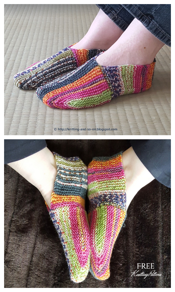 Garter Stitch Undecided Slippers Free Knitting Patterns