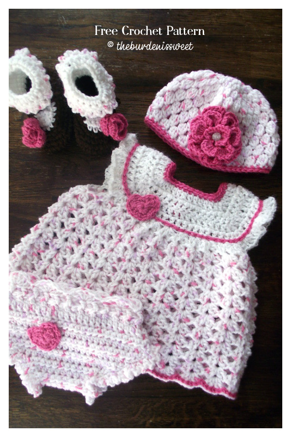 Baby Girl Sleeper Set Crochet Free Patterns