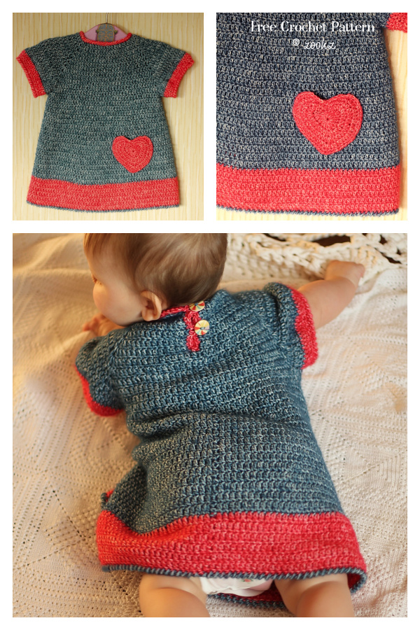 I Heart My Dress Set& Beret Hat Set Crochet Free Patterns 