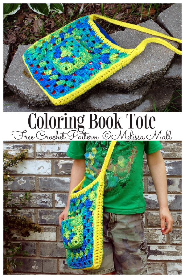 Coloring Book Tote Free Crochet Pattern