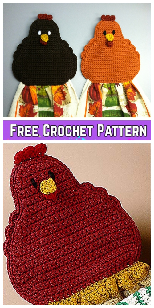 Crochet Chicken Towel Topper Free Crochet Pattern