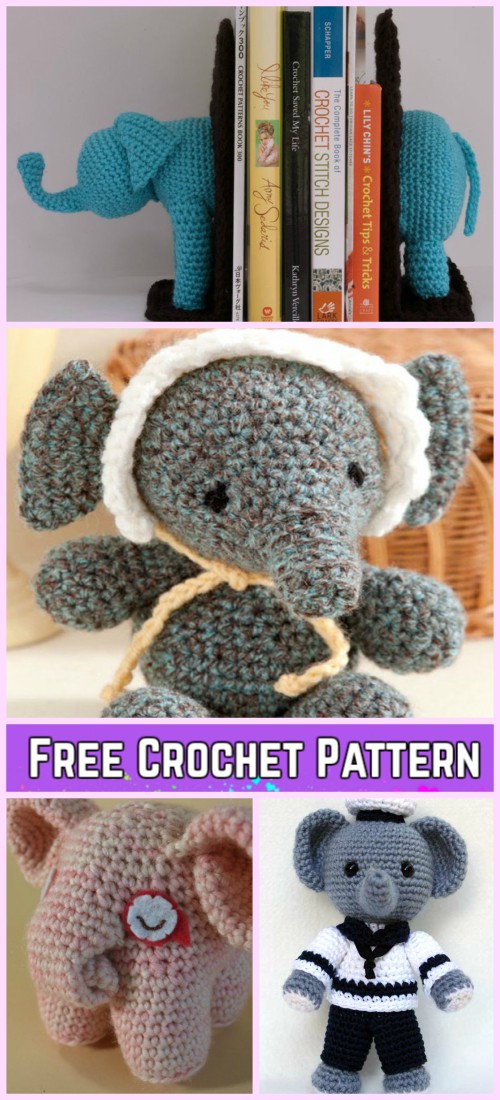 Baby Elephant Crochet Free Pattern Roundup