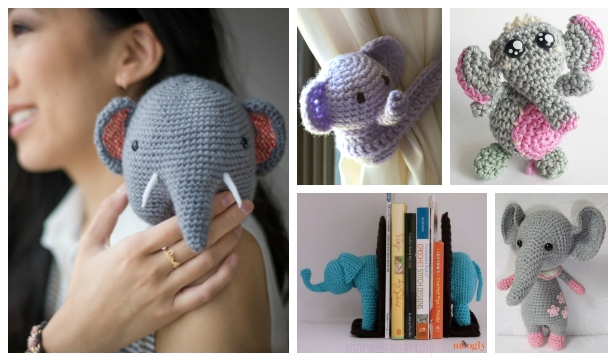 crochet elephant plush