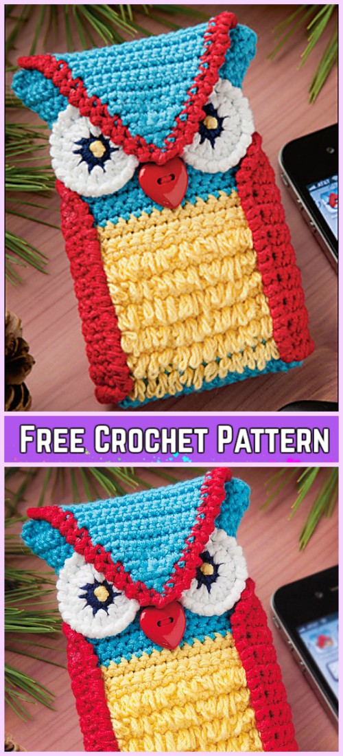 Crochet Owl Cell Phone Cozy Free Patterns