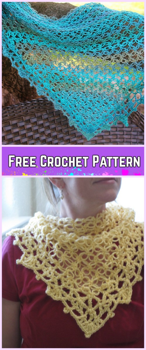 Crochet Solomon Knot Stitch Shawl Free Patterns