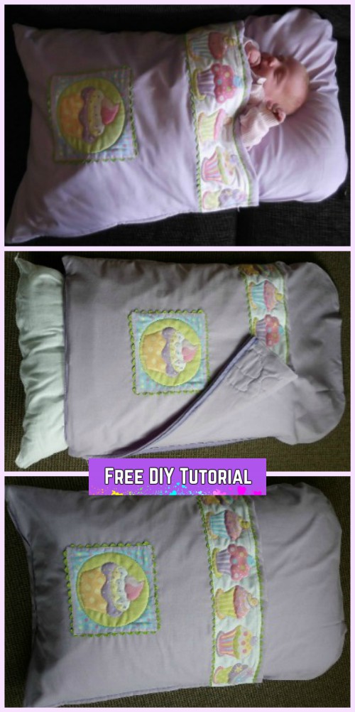 DIY Baby Pillowcase Sleeping Bag Nap Mat Tutorials