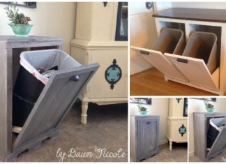 DIY Tilt Out Trash Can Cabinet Tutorials