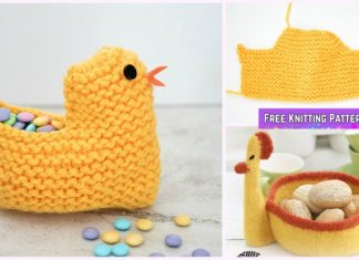Knit Easter Chick Basket Free Knitting Patterns Knit Easter Chick Basket Free Knitting Patterns