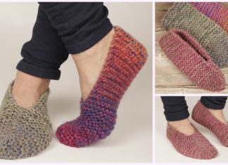 Side Step Garter Stitch Slippers Free Knitting Pattern Knit Side Step Garter Stitch Slippers Free Knitting Pattern
