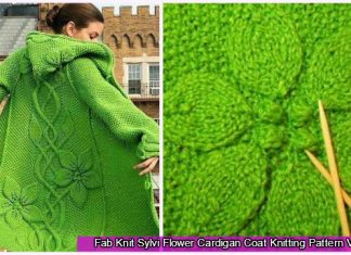 Knit Sylvi Flower Cardigan Coat Knitting Pattern with Video Tutorial Knit Sylvi Flower Cardigan Coat Knitting Pattern with Video Tutorial