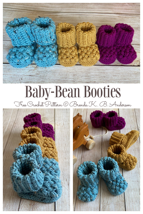 Puff Baby Bean Booties Free Crochet Patterns