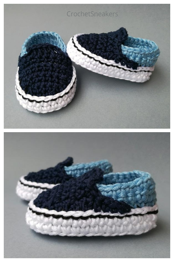 Vans Style Baby Sneakers Crochet Patterns + Video