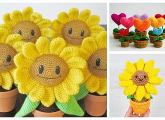 Crochet 3D Potted Sunflower Amigurumi Free Crochet Patterns Crochet 3D Potted Sunflower Amigurumi Free Crochet Patterns
