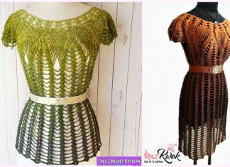 Crochet Pineapple Stitch Lacy Love Dress Free Crochet Pattern for Ladies Crochet Pineapple Stitch Lacy Love Dress Free Crochet Pattern for Ladies