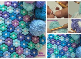 Crochet Puff Stitch Flower Blanket Free Pattern Crochet Puff Stitch Flower Blanket Free Pattern - Video