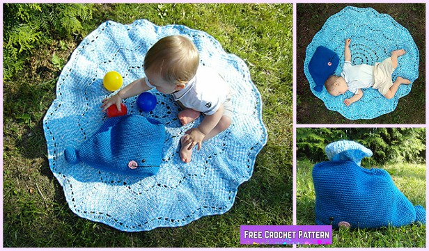 Crochet Willy the Whale Splish-Splash Blanket Free Crochet Pattern