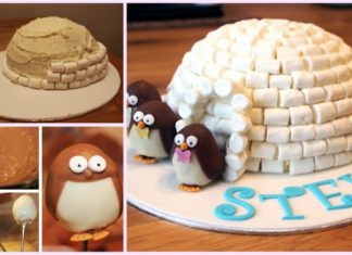 DIY Penguin Igloo Cake Recipe DIY Penguin Igloo Cake Recipe