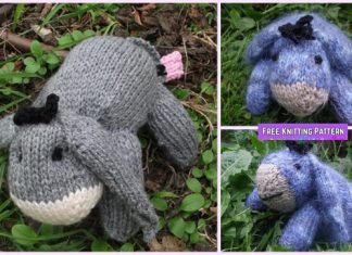 Knit Baby Eeyore Softies Animal Toy Free Knitting Pattern Knit Baby Eeyore Softies Animal Toy Free Knitting Pattern