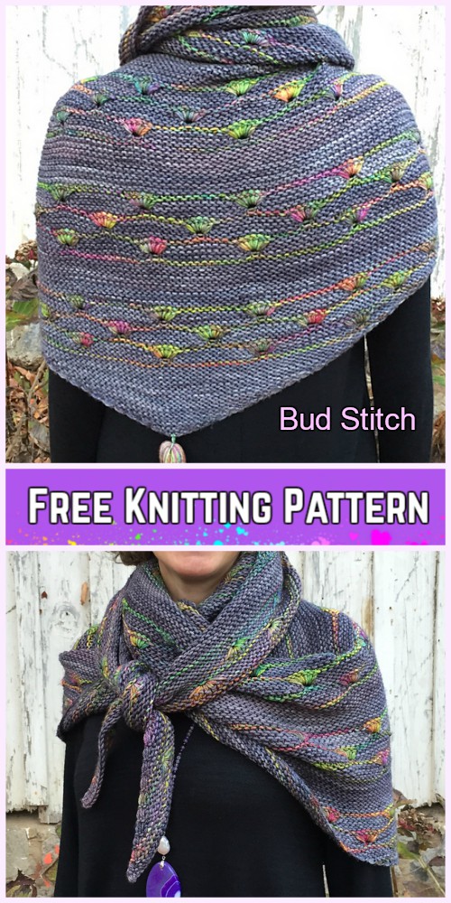 Knit Bud Stitch Free Knitting Pattern