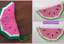 Knit Watermelon Purse Free Knitting Pattern Knit Watermelon Purse Free Knitting Pattern
