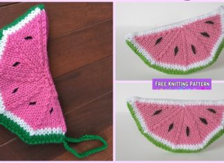 Knit Watermelon Purse Free Knitting Pattern Knit Watermelon Purse Free Knitting Pattern