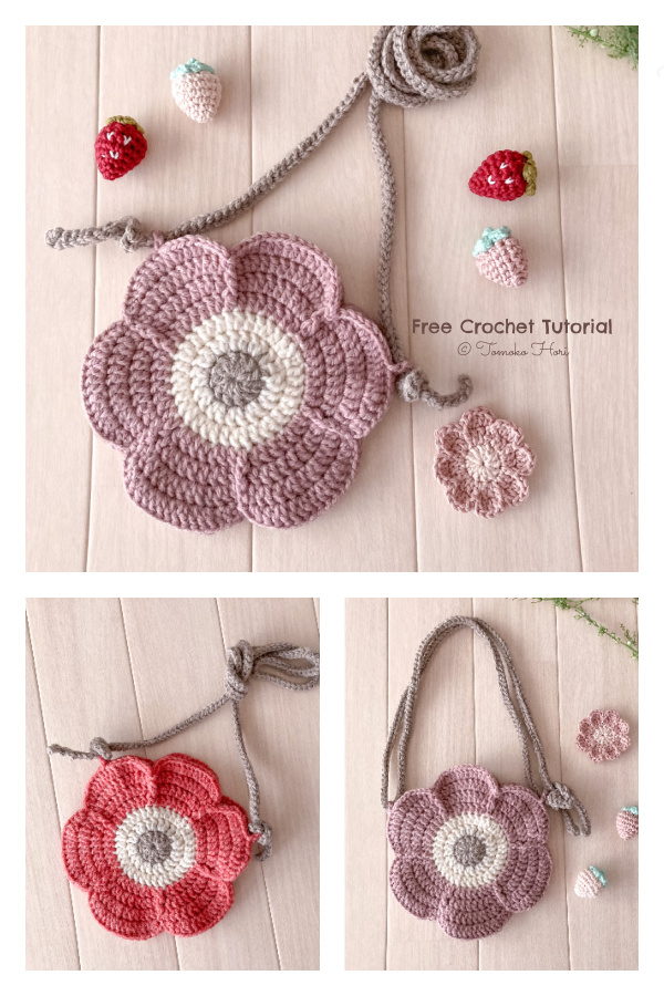 Flower Mini Bag Free Crochet Video Tutorial