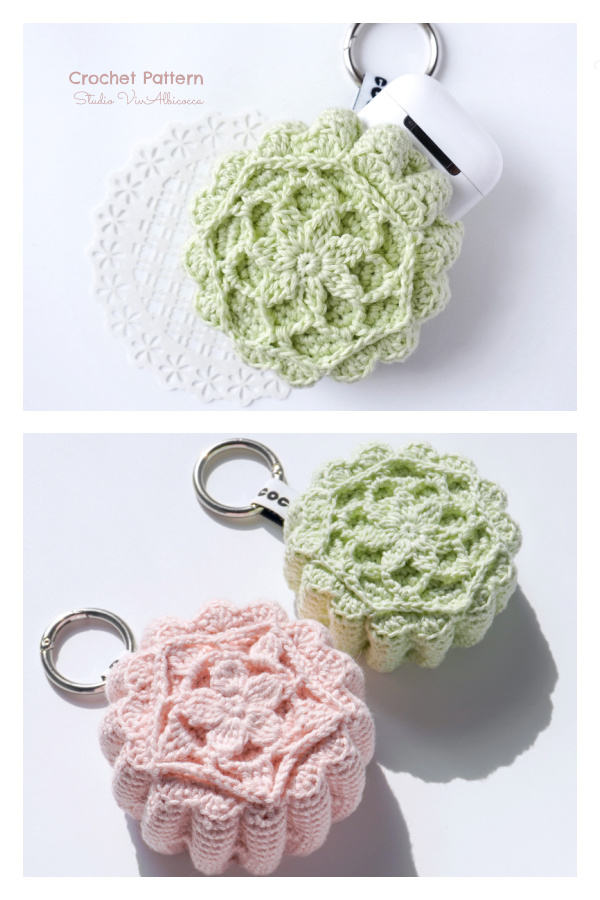 Blossom Mooncake Pouch EarPods Cozy Crochet Pattern