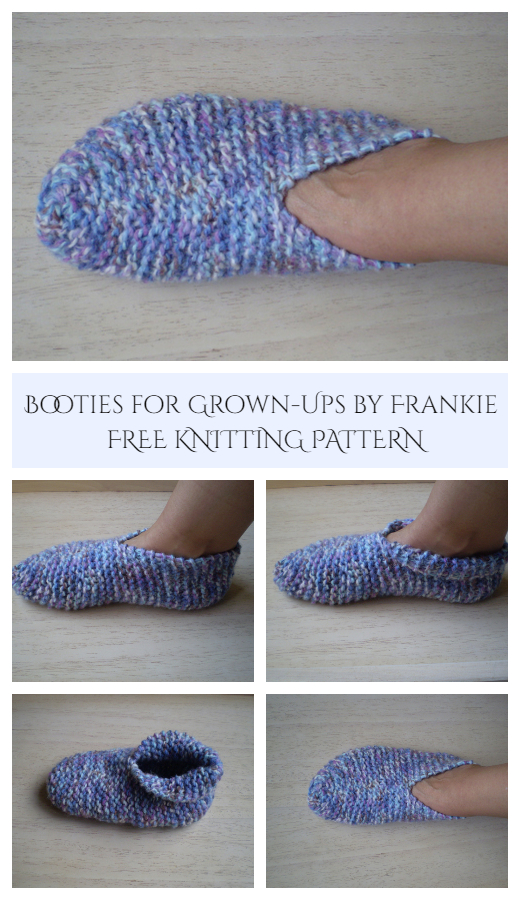 Knit Garter Stitch Slippers Free Knitting Patterns for Grown-Ups