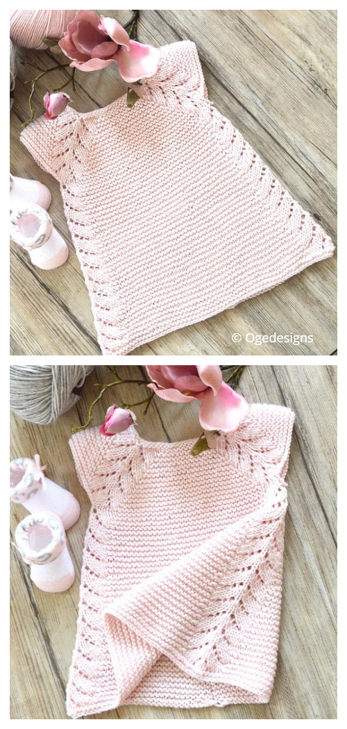 Knit Lil' Rosebud Seamless Top Down Dress Knitting Pattern Knit Lil' Rosebud Seamless Top Down Dress Knitting Pattern