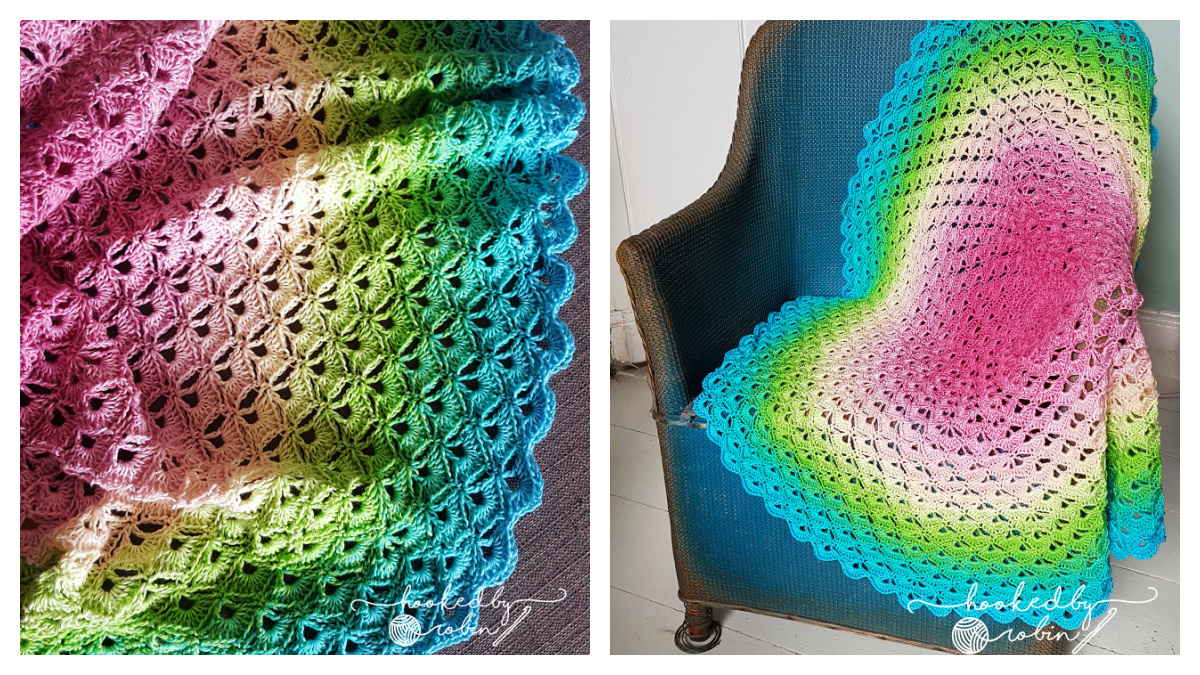 Crochet lotus flower online blanket