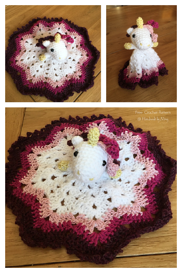 Amigurumi Unicorn Security Blanket Free Crochet Patterns
