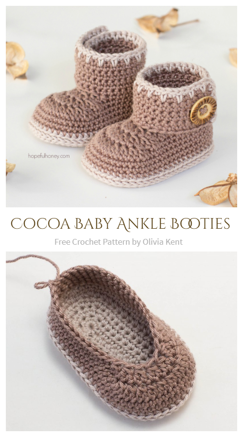Cocoa Baby Ankle Boots Free Crochet Patterns