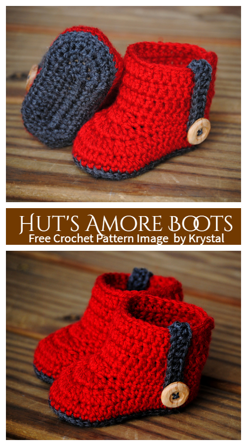 Hut's Amore Baby Ankle Boots Free Crochet Patterns