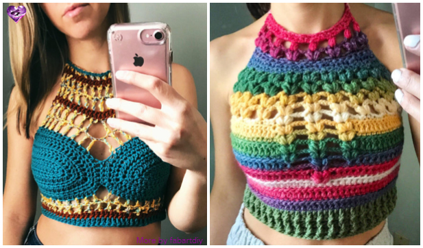 crochet summer crop tops