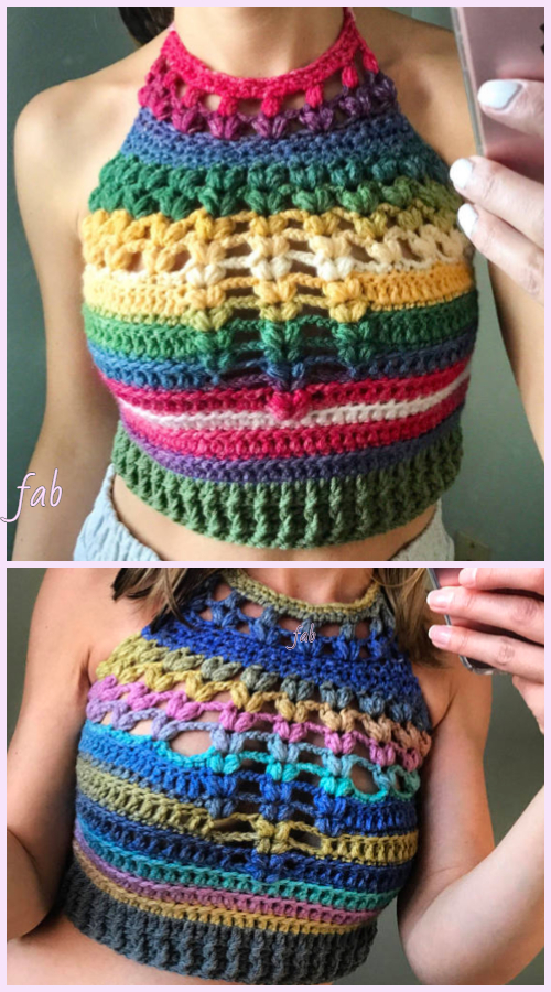 Chic Crop Top Bralette Crochet Pattern for Ladies Summer Wear