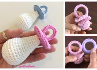 Crochet Baby Pacifier Amigurumi Free Patterns + Video Crochet Baby Pacifier Amigurumi Free Patterns + Video