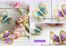 Crochet 3D Embroidery Butterfly Free Crochet Pattern Crochet 3D Embroidery Butterfly Free Crochet Pattern